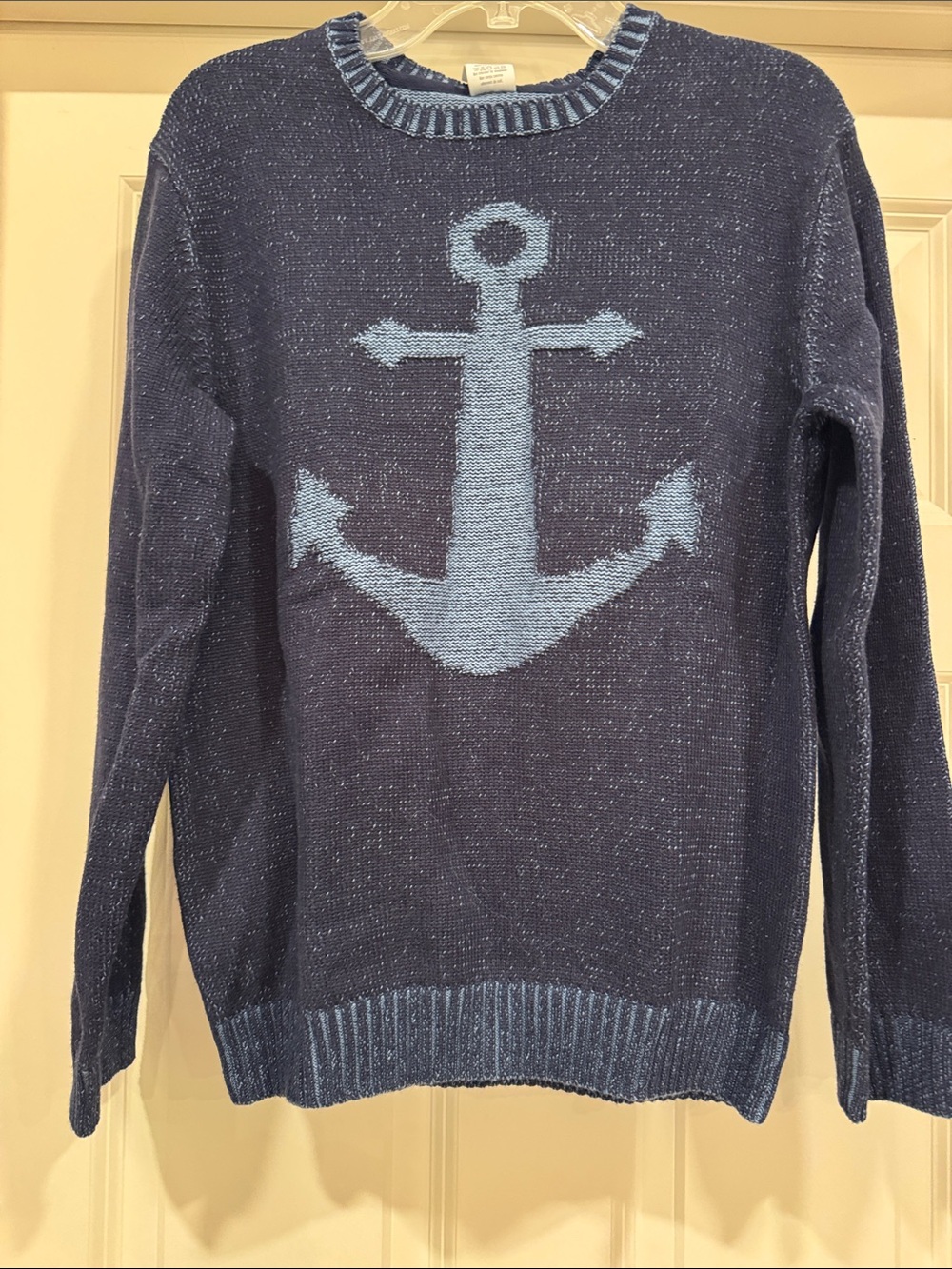 NWT Boys Gymboree Blue Nautical Anchor Crewneck Sweater Size Large 10-12